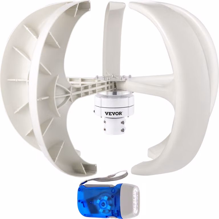 600W 12V generatore eolico a lanterna ad asse verticale 5 pale in nylon
