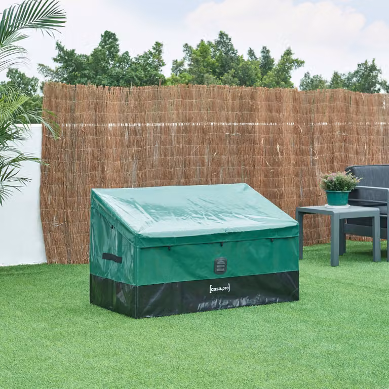 Contenitore 'Alanno' 387 L Acciaio 122 x 64 x 76 cm Verde / Nero
