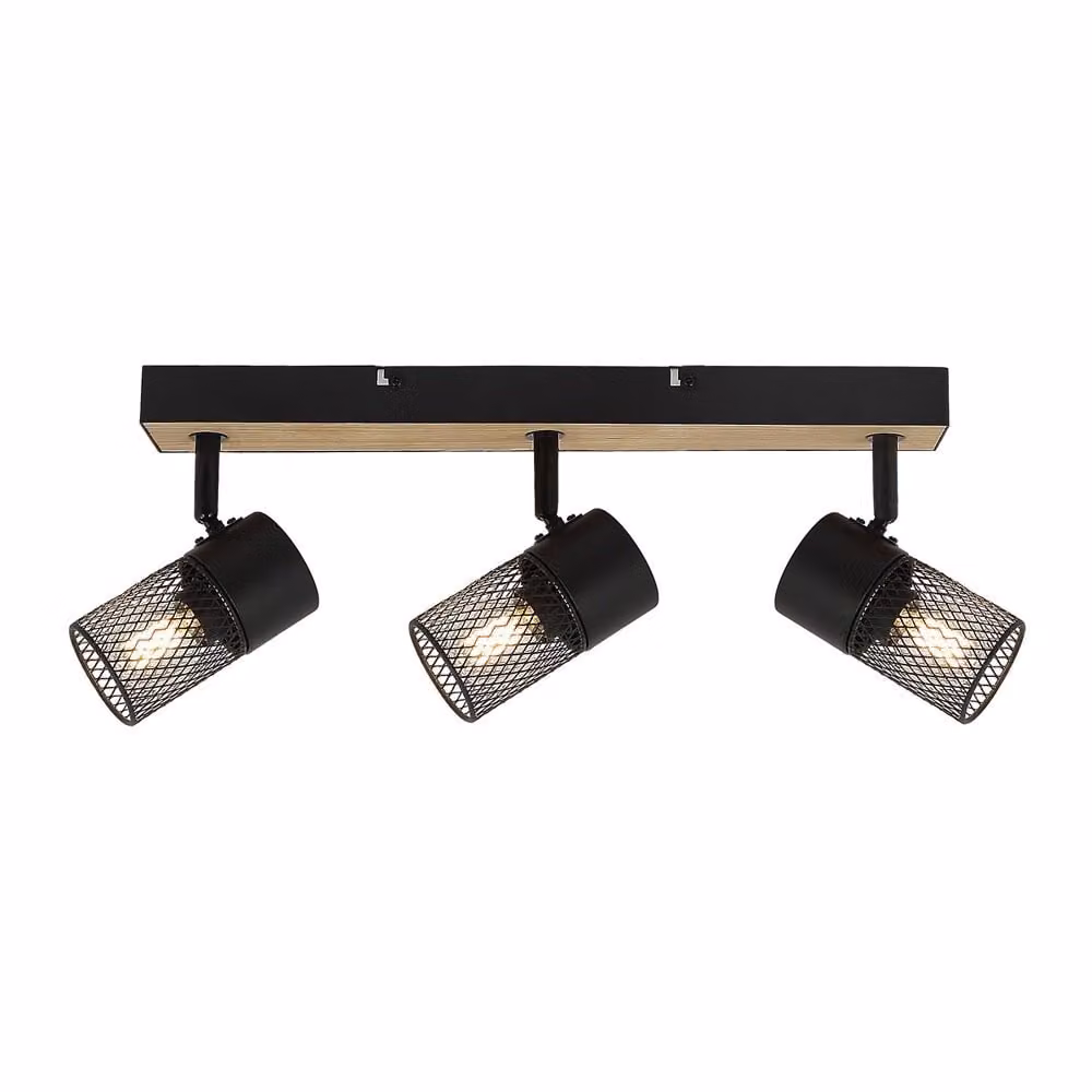 Striscia luminosa rovere / nero E14 3x40W Metta 71153 Rabalux