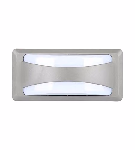 Lampada LED da Muro Rettangolare 12W Colore Grigio 3000K IP65