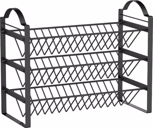 Organizer per spezie HOMCOM a 3 livelli in metallo nero con ripiani inclinati – 1