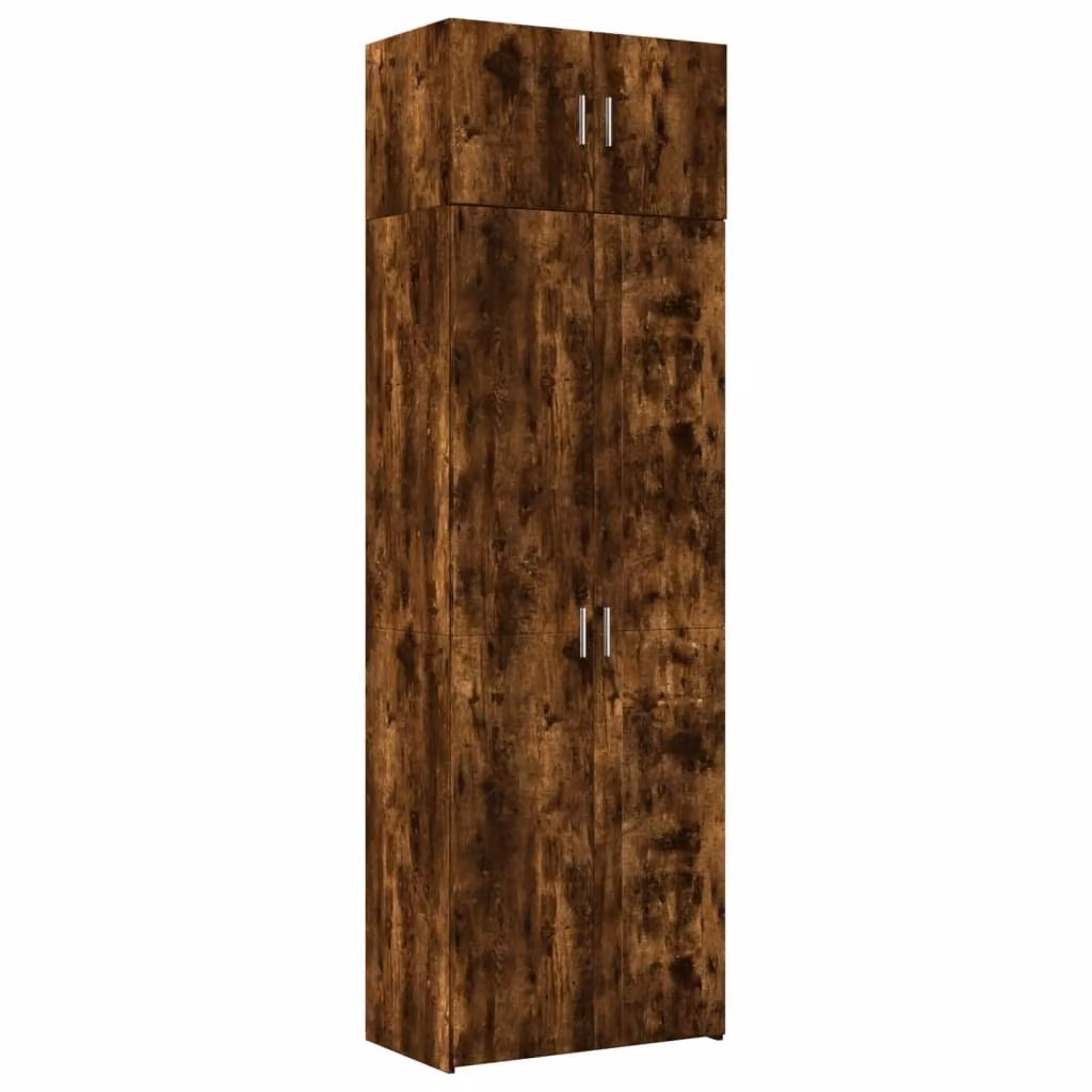 Armadietto Rovere Fumo 70x42,5x225 cm in Legno Multistrato