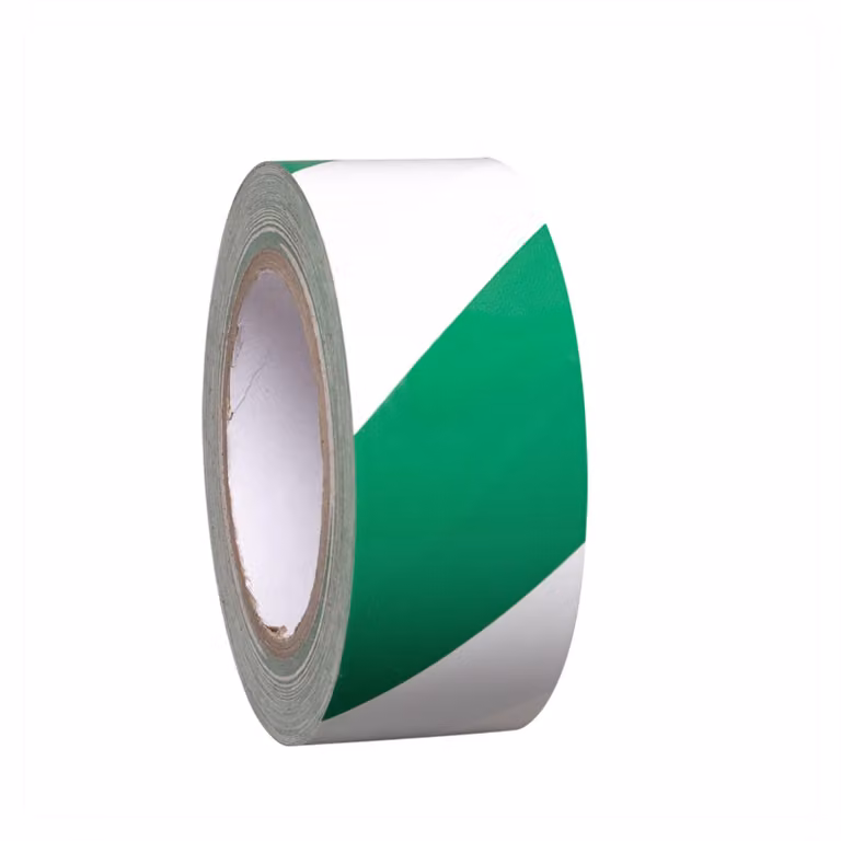 Nastro segnaletico da pavimento Moravia PROline-tape verde/bianco autoadesivo 75 mm x 33 m