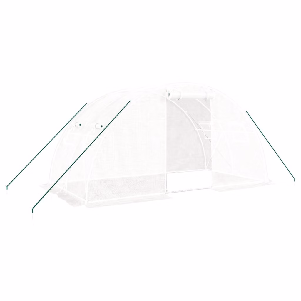 Serra con Telaio in Acciaio Bianco 8 m² 4x2x2 m