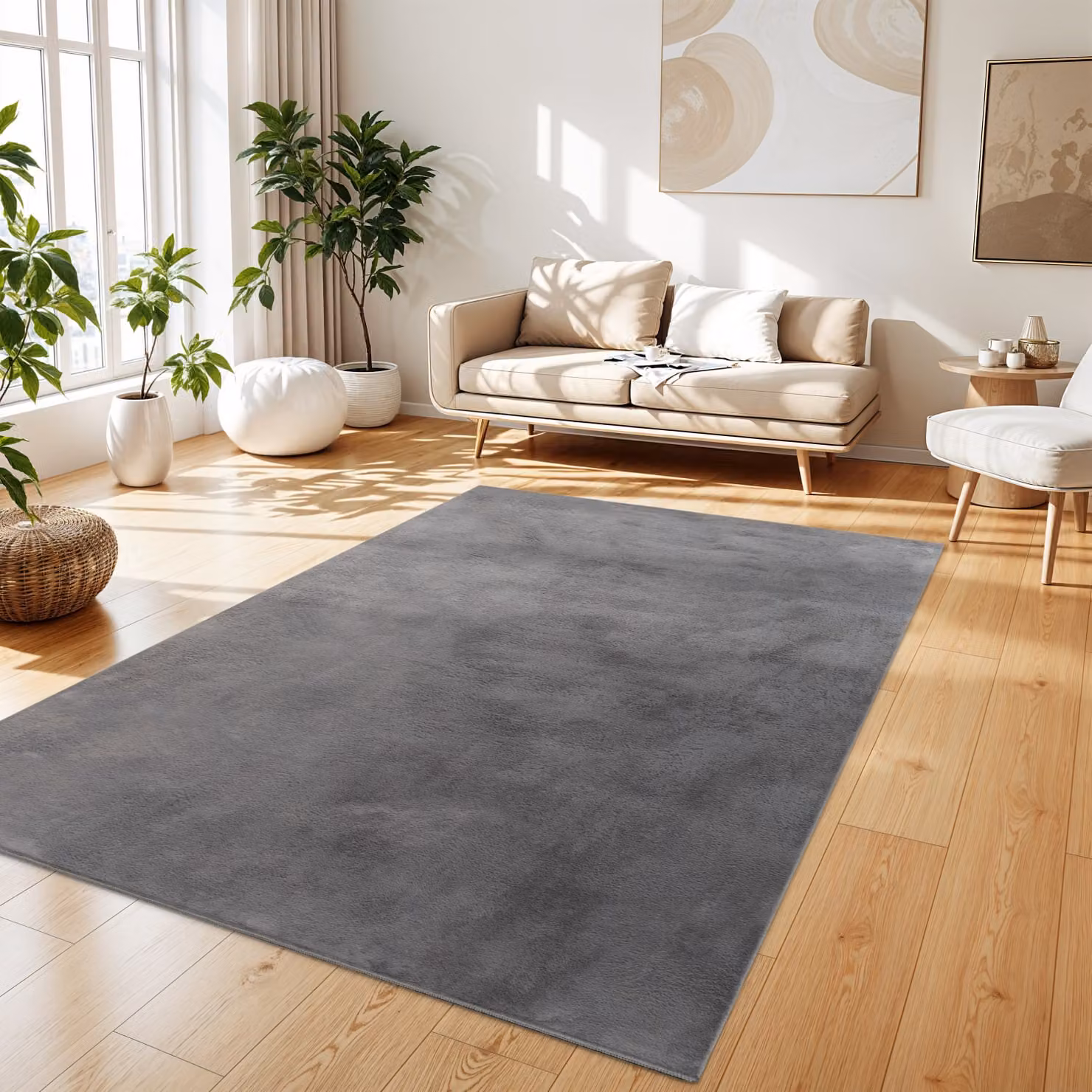 Tappeto soffice Solina antracite L: 80 cm, P: 150 cm – 2