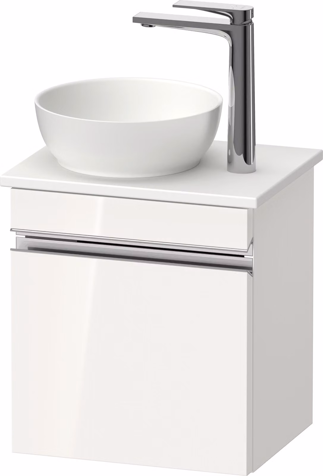 Duravit Sivida Meuble sous-lavabo sur console, charnières à droite, poignée profilée chromée, 400x325x440mm, SV4656R10220000, SV4656R10220000