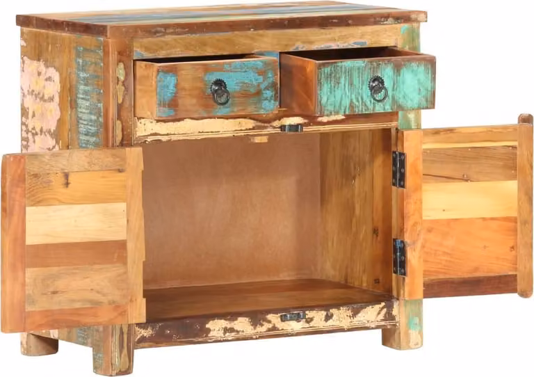 Credenza 70x35x65 cm in Legno Massello di Recupero