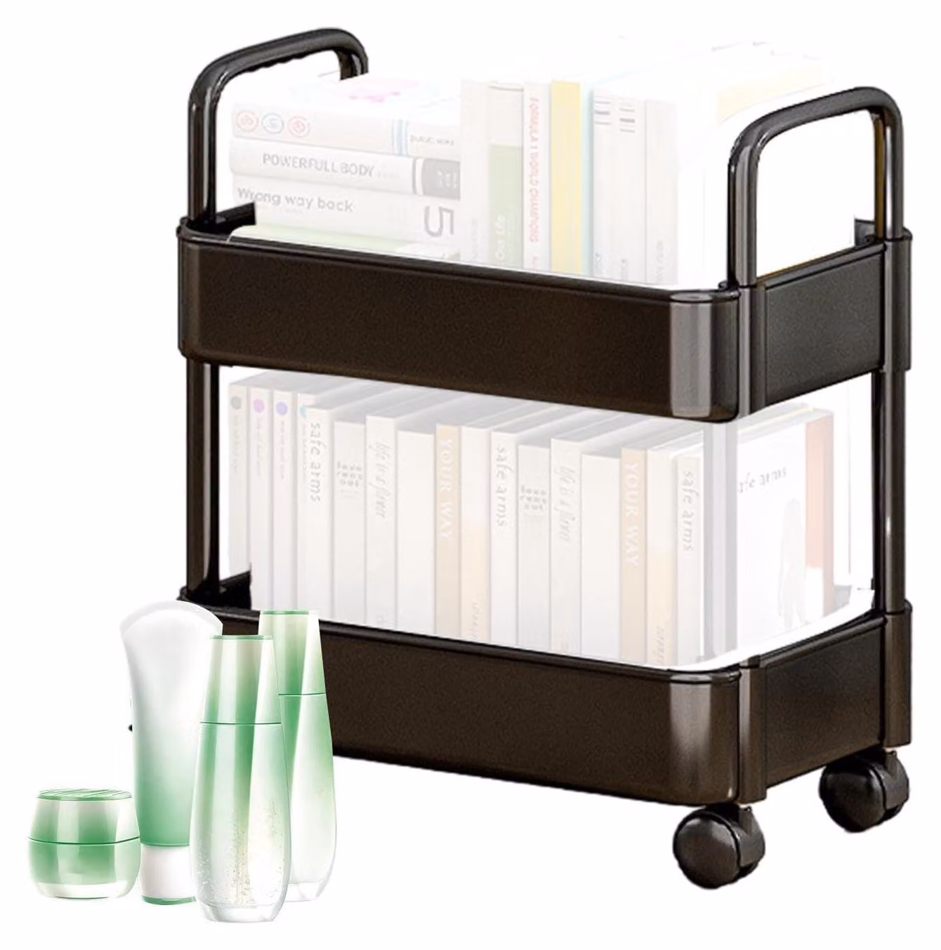 Carrello portattrezzi mobile a più livelli con ruote