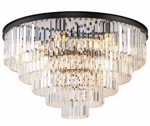 Hereford Fall XL - plafond rotondo di cristallo da 80 cm