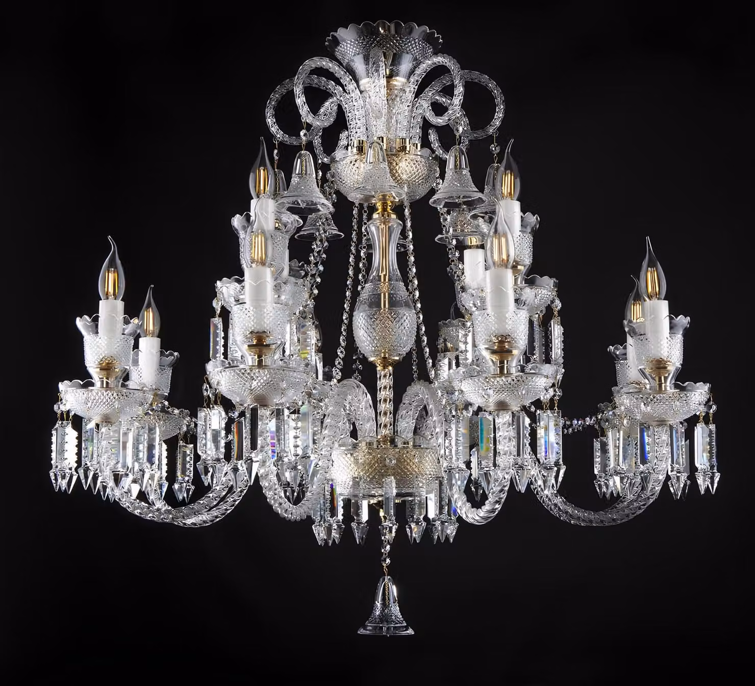 Deckenlampe Kristall Kronleuchter Deckenleuchte Lüster Beleuchtung Elite Bohemia