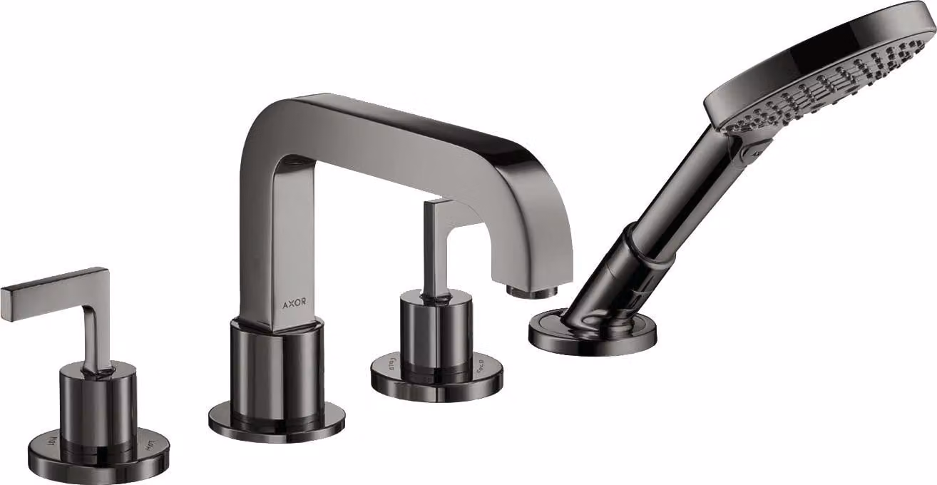 hansgrohe AXOR Citterio Armature d'arête de carrelage à 4 trous avec béqu'illes, 39454330, 39454330