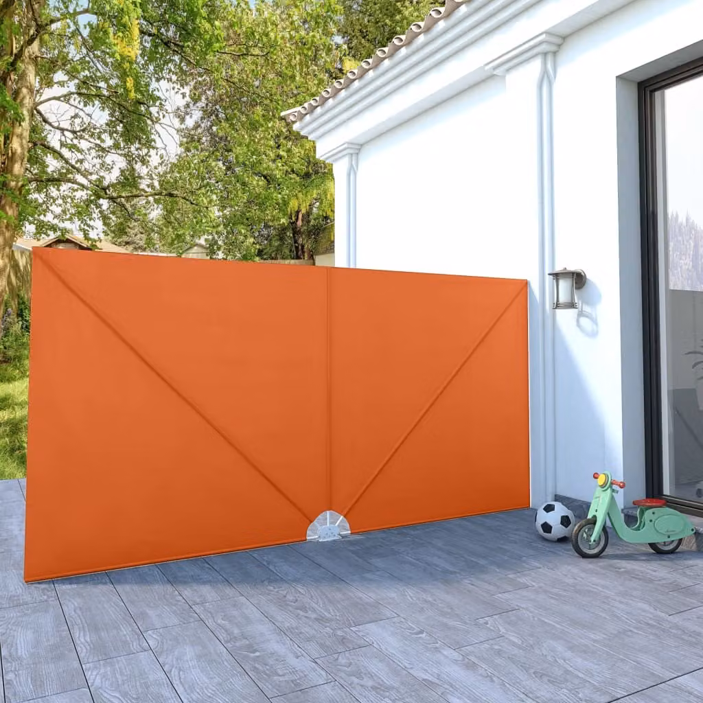 The Living Store Scaffale laterale pieghevole per terrazza Terracotta Rosso 400×200 cm