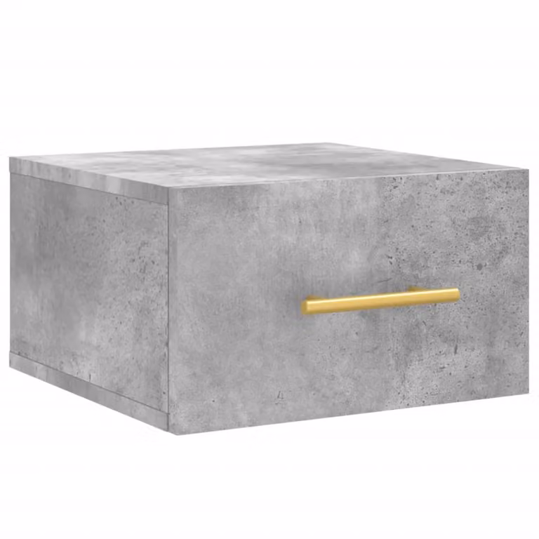 Comodino a Muro Grigio Cemento 35x35x20 cm