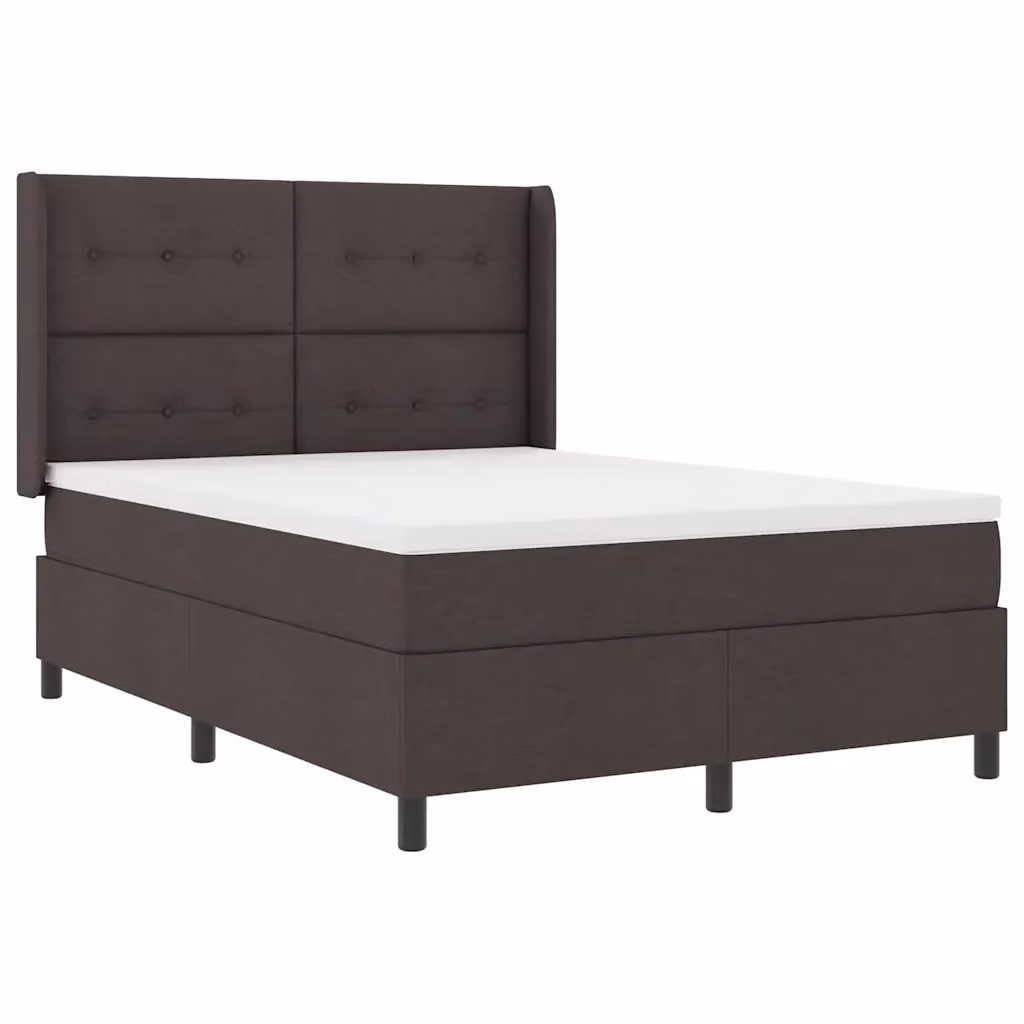 Letto a molle con illuminazione LED vidaXL in tessuto marrone, L/P: 140 x 190 cm – 2