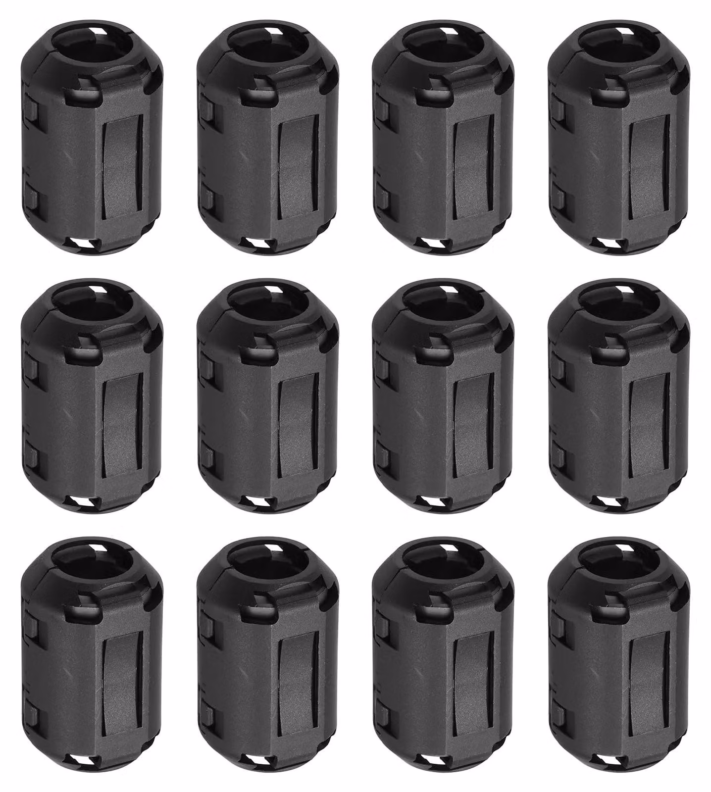 Clip per nucleo ferromagnetico a anello, 13 mm, confezione da 12 pezzi, colore nero