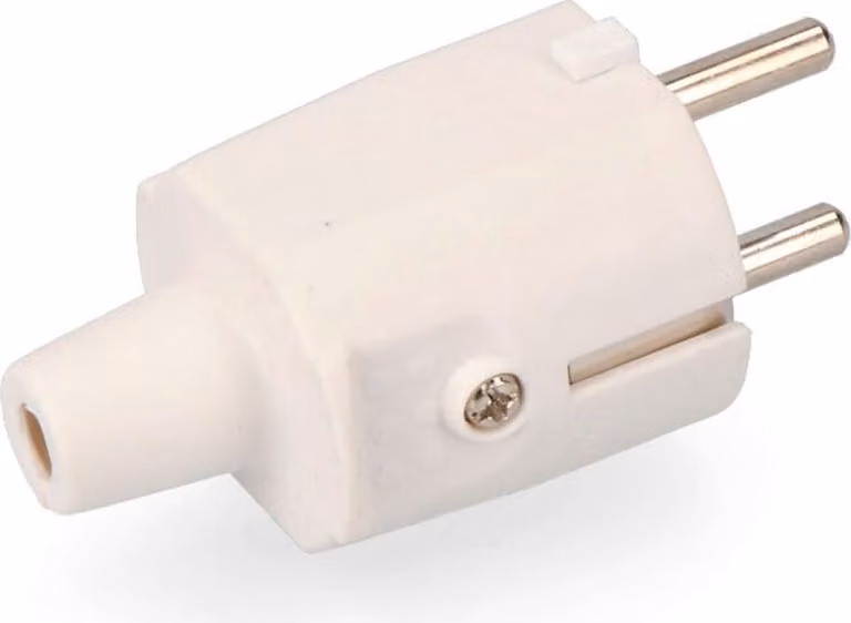 Edm 10/16 T/tl Ip44 Spina in gomma 4,8 Mm 250v Bianco Bianco Taglia Unica