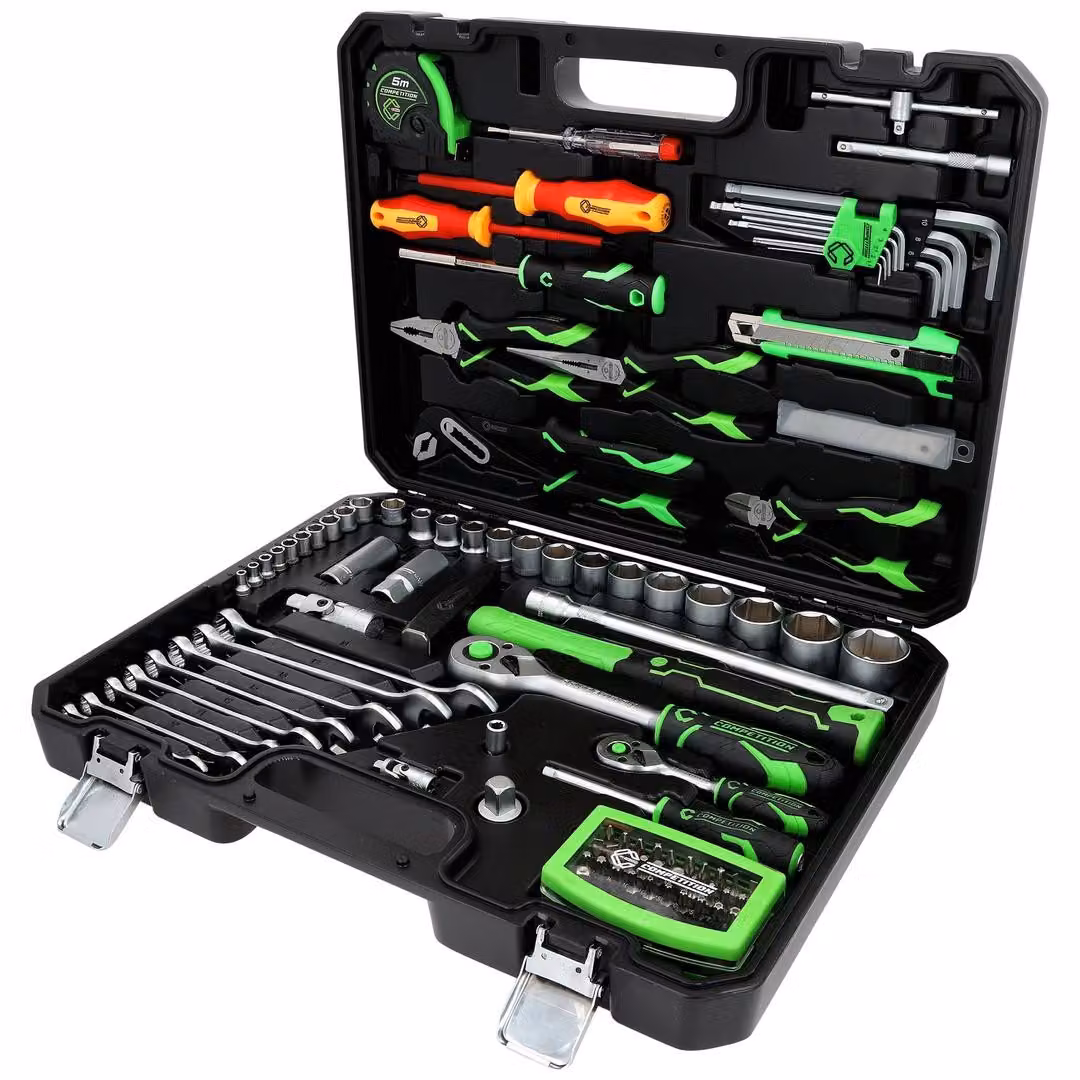 Set di utensili universali COMPETITION 1/4"+1/2", 106 pezzi