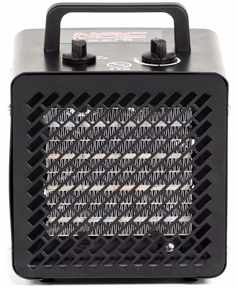 Riscaldatore ceramico elettrico NAC da 2000 Watt - Stufetta con termostato, riscaldamento