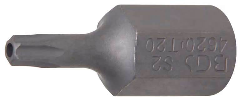 BGS lunghezza bit 30 mm esagono esterno 10 mm (3/8") profilo a T (per Torx) con foro T20 - 4620
