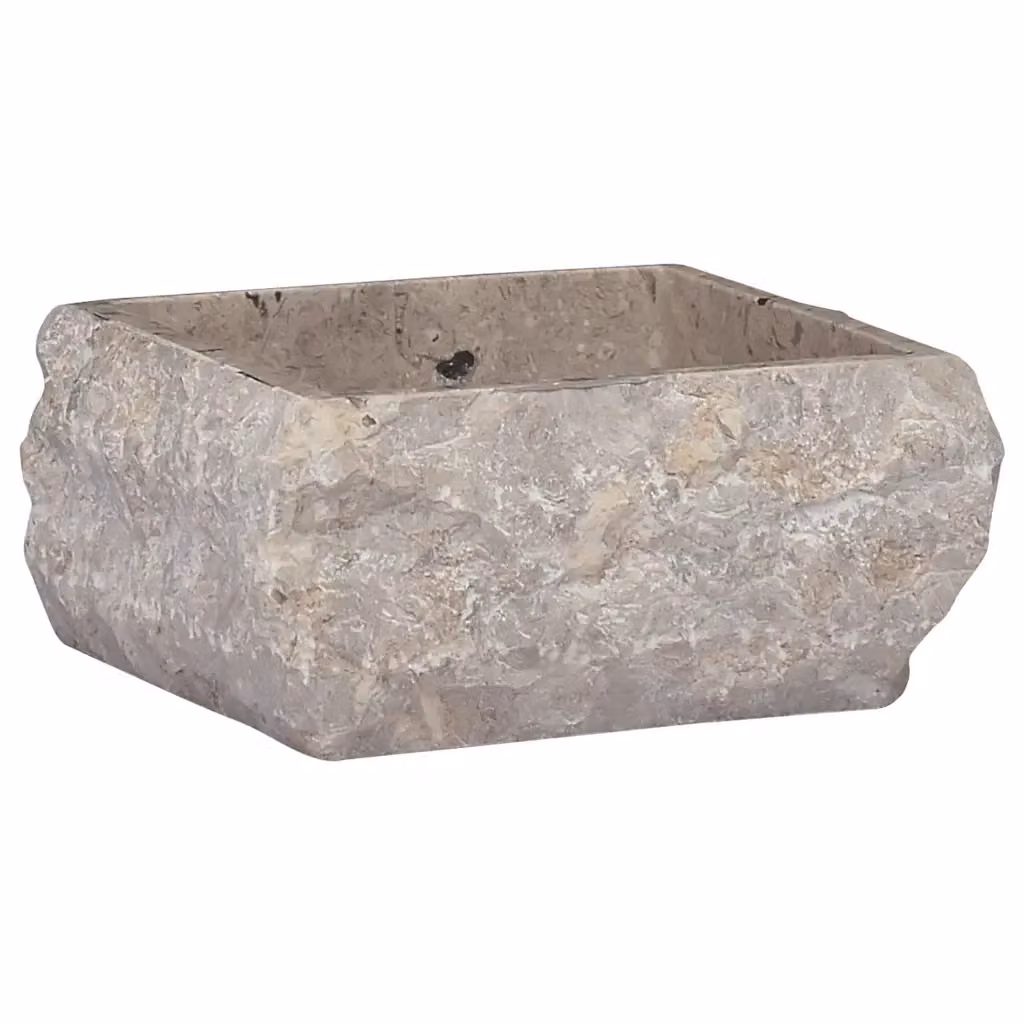 Lavandino in marmo grigio vidaXL L/P/H: 30 x 30 x 13 cm – 2