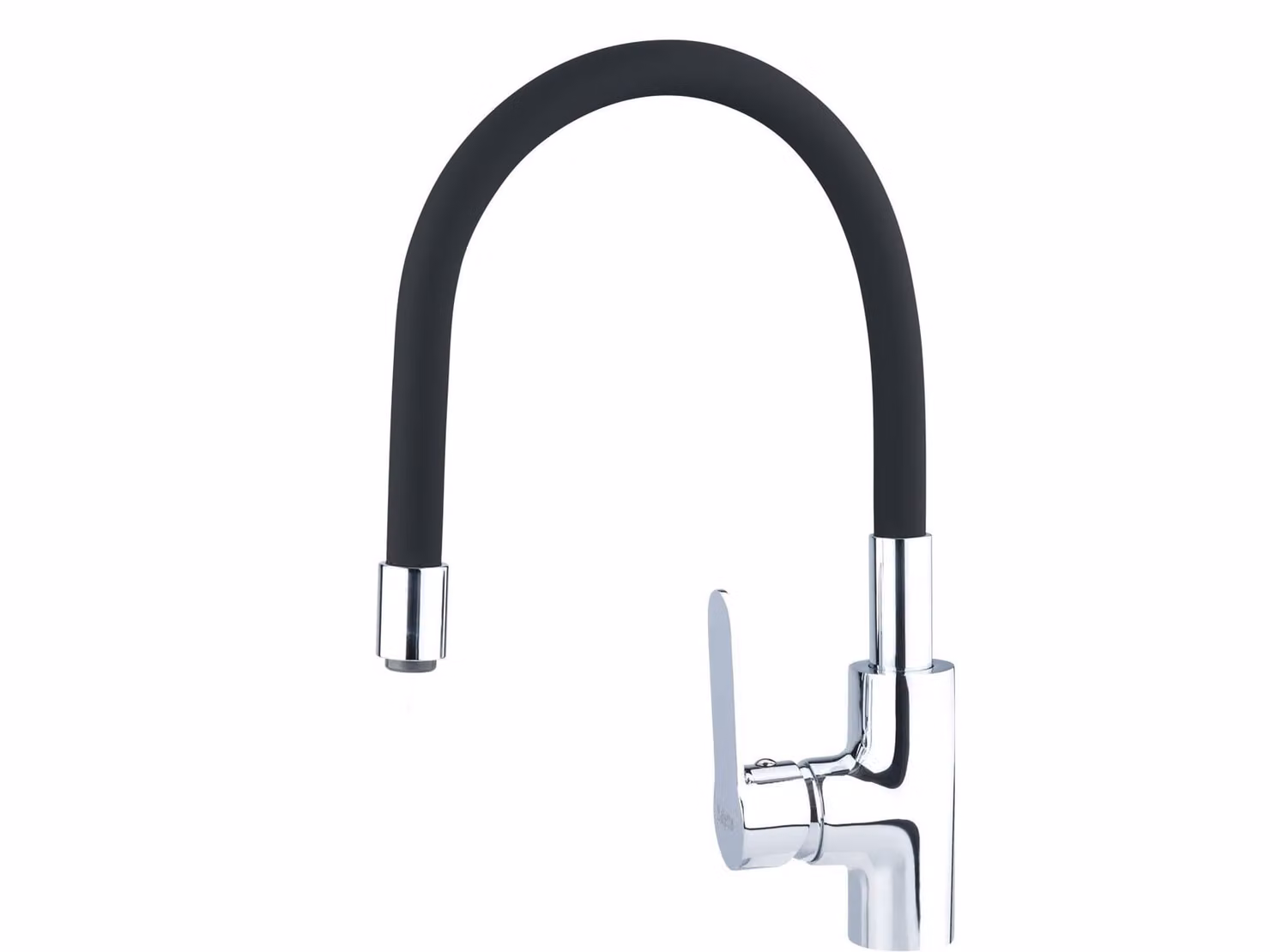 Miscelatore per lavabo, verticale con braccio flessibile, 35 mm, nero