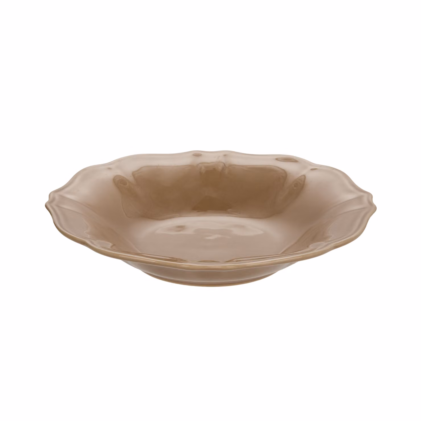 Piatto fondo Arcoroc in ceramica collezione Baroque colore beige, Diametro: 22 cm – 2