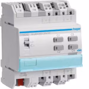 HAGER TYA624D Uscita per tapparelle KNX quadrupla 24 V