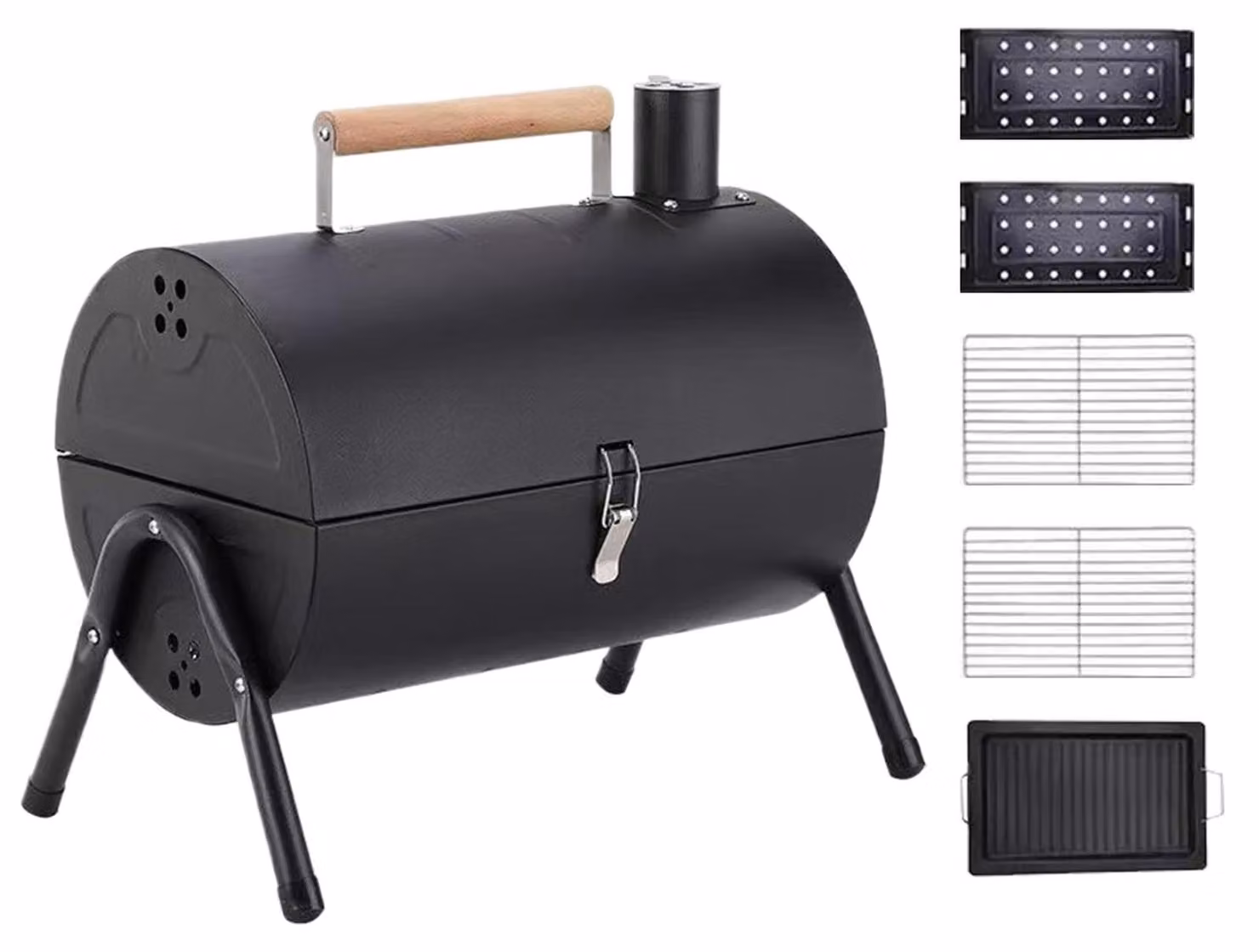 Griglia portatile per affumicatura, ideale per campeggio e giardino