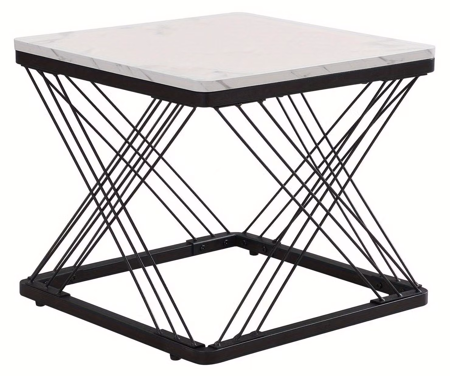 Set di due tavolini da salotto moderni in marmo, dal design elegante e classico