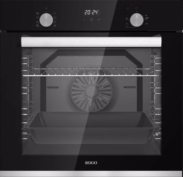 Forno elettrico da incasso 80 litri, 2400W, controllo digitale, 8 funzioni convento inclusa, classe energetica A - SOGO