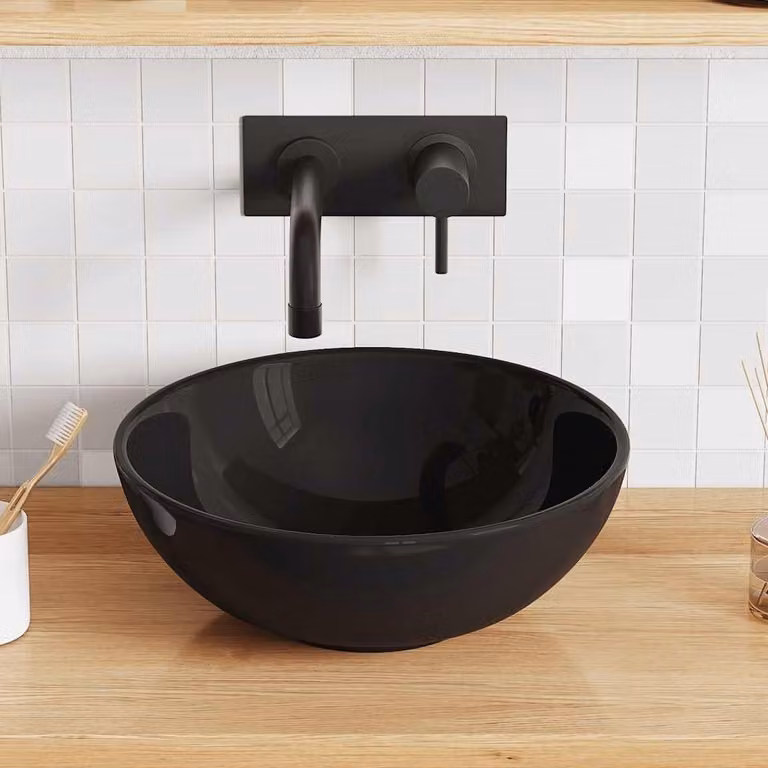 Lavabo da appoggio in Vetroceramica moderna, diametro 28 cm