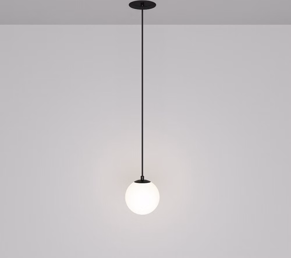 Lampada a sospensione Maytoni Luna Nero/Bianco, LED, alluminio/vetro, 330 lm, 4000 K, IP20