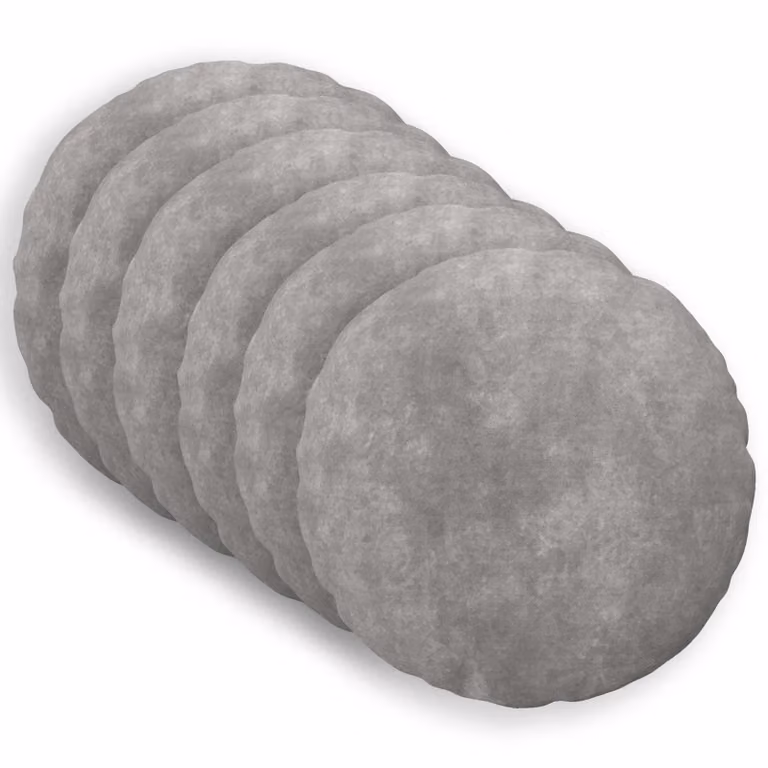 Set di 6 federe vidaXL HEERLEN grigio chiaro in microfibra, Ø 40 cm