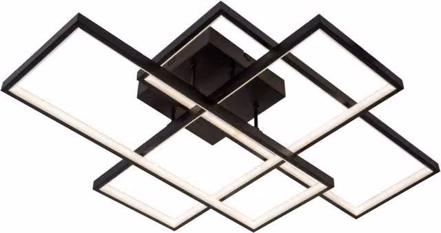 Lampada da soffitto LED nera Lucide LOKERO 60W