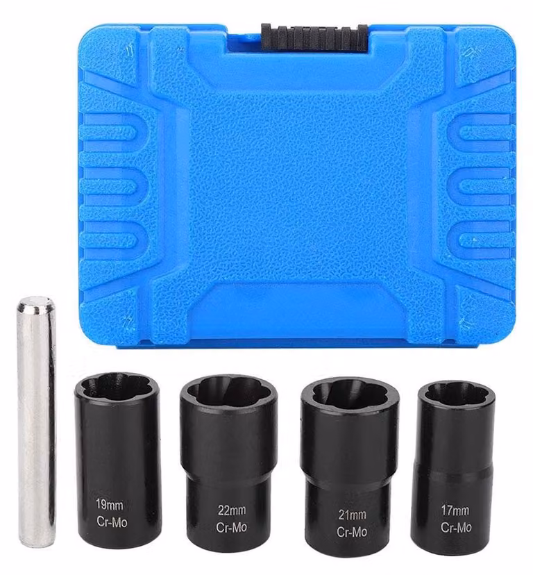 Set di chiavi a pinza - 5 pezzi - Chiave a bussola da 1/2 di pollice - Bussole da 17mm/19mm/21mm/22mm - Utensili professionali - Acciaio al carbonio di alta qualità