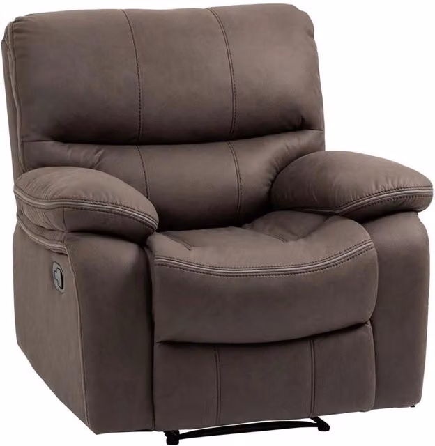 POLTRONA RELAX CON RECLINAZIONE MANUALE E POGGIAPIEDI 97 X 99 X 96 CM MARRONE