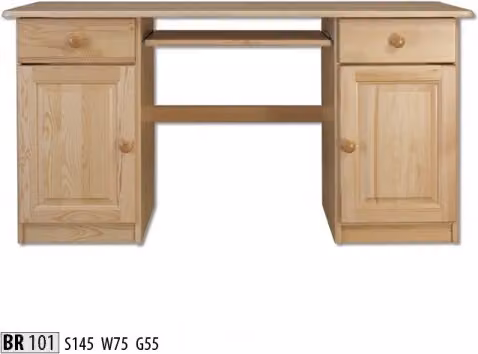 Schreibtisch Holztisch Bürotisch Tisch Büromöbel Tische Massivholz Computertisch