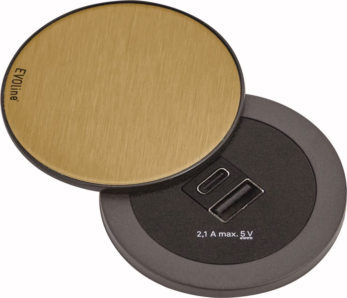 Caricabatterie USB da tavolo EVOline One, con protezione, per cucina