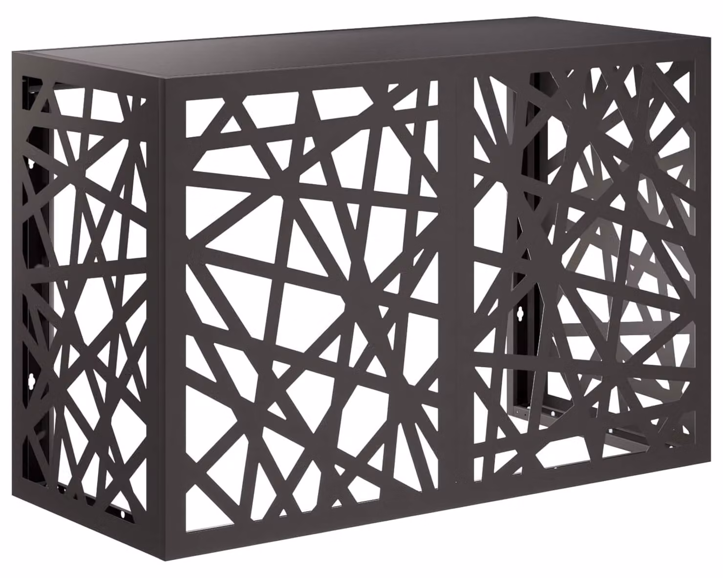 Coperchio per aria condizionata nero 90 x 40 x 60 cm acciaio