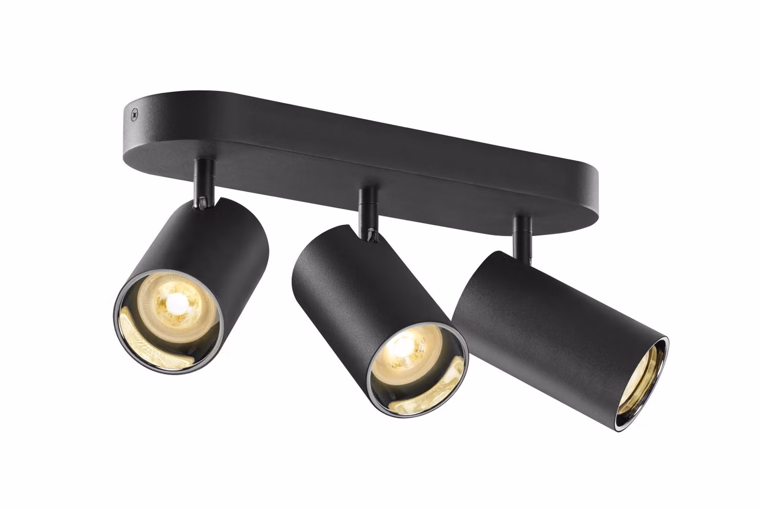 ASTO TUBE, plafoniera, cilindrica, GU10, 3x max. 10 W, nero