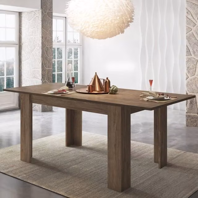 DMORA Tavolo Allungabile Moderno Marene in Rovere Marrone L: 200 cm, P: 90 cm, H: 75 cm