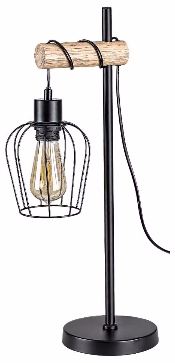 Lampada da tavolo industriale nera opaca E27 Fabian 5245 Rabalux