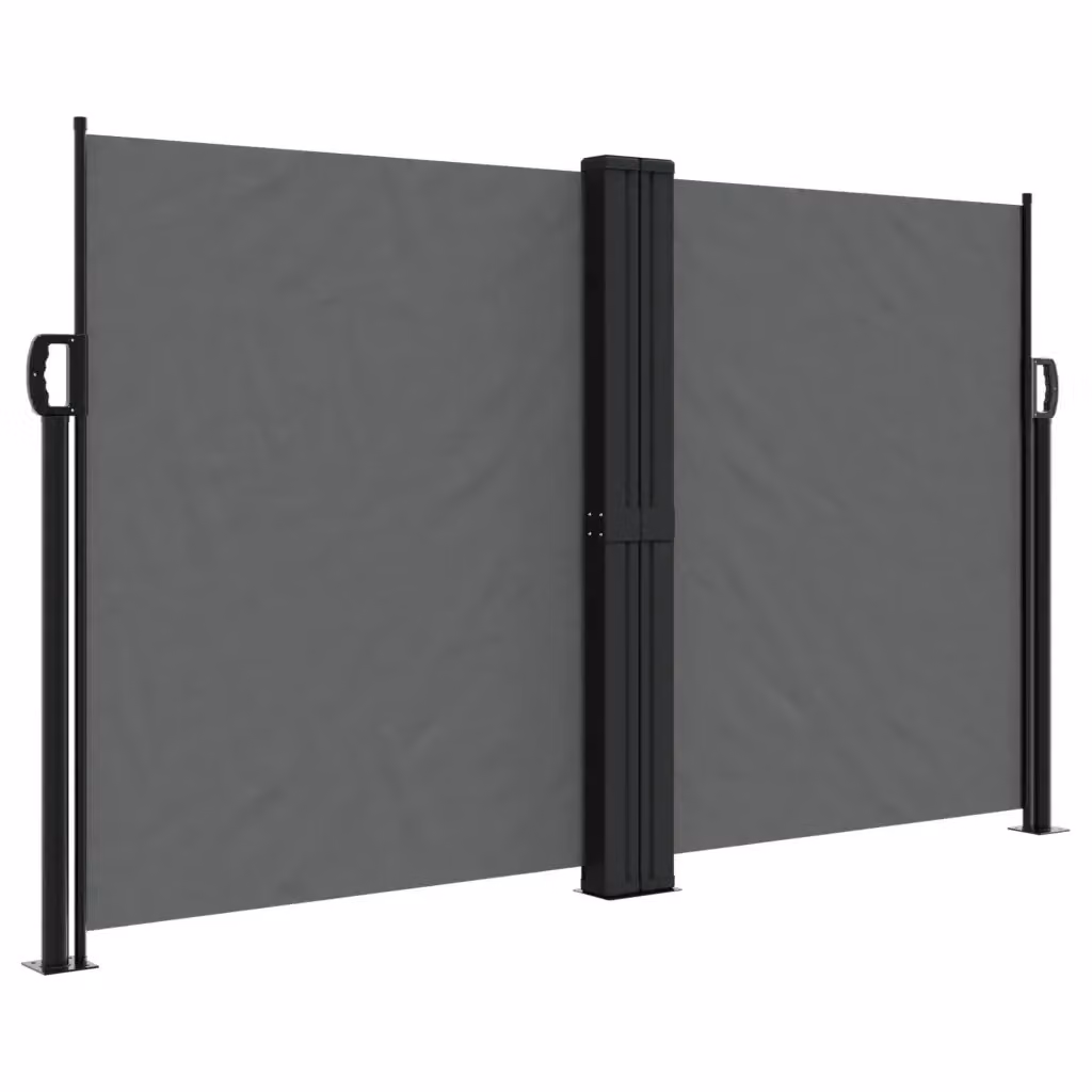Tenda da sole laterale retrattile Videx in poliestere color antracite con struttura in alluminio L: 1200 cm, H: 140 cm – 2