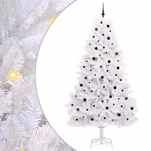 Albero di Natale | Decorazioni natalizie Artificiale con Rami Pieghevoli Bianco 270 cm