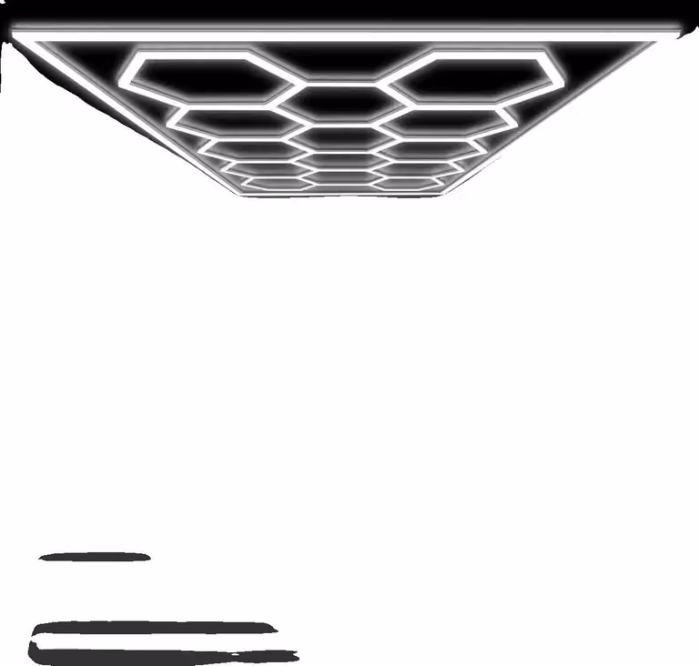 Lampada a LED per garage, alta luminosità, montaggio fai da te, 14 griglie con cornice