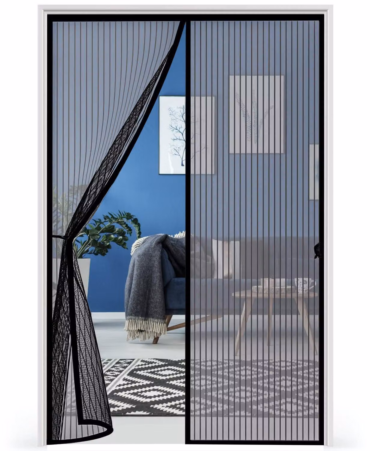 Zanzariera magnetica per porte, 100 x 210 cm, protezione dagli insetti
