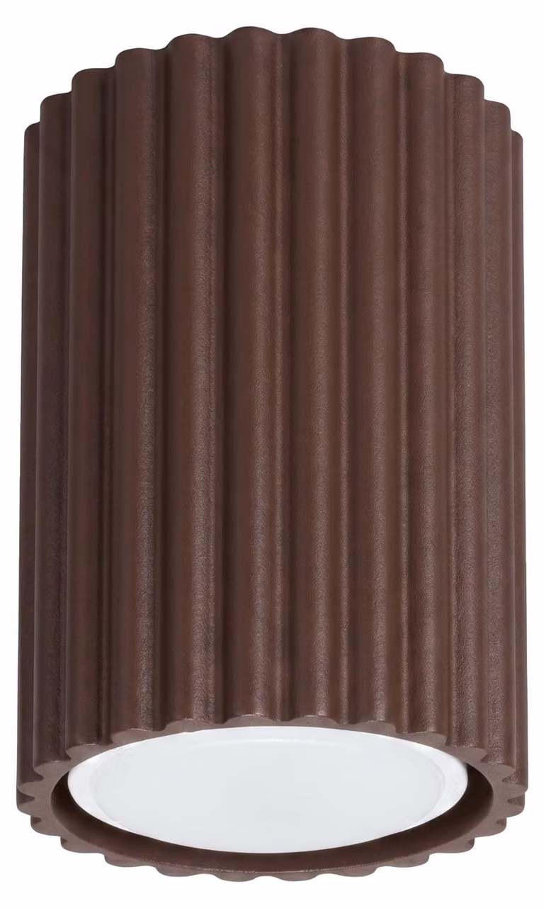 Plafoniera KARBON 10 marrone 1xGU10 10W in alluminio 10x6,5x6,5 cm Sollux Lighting