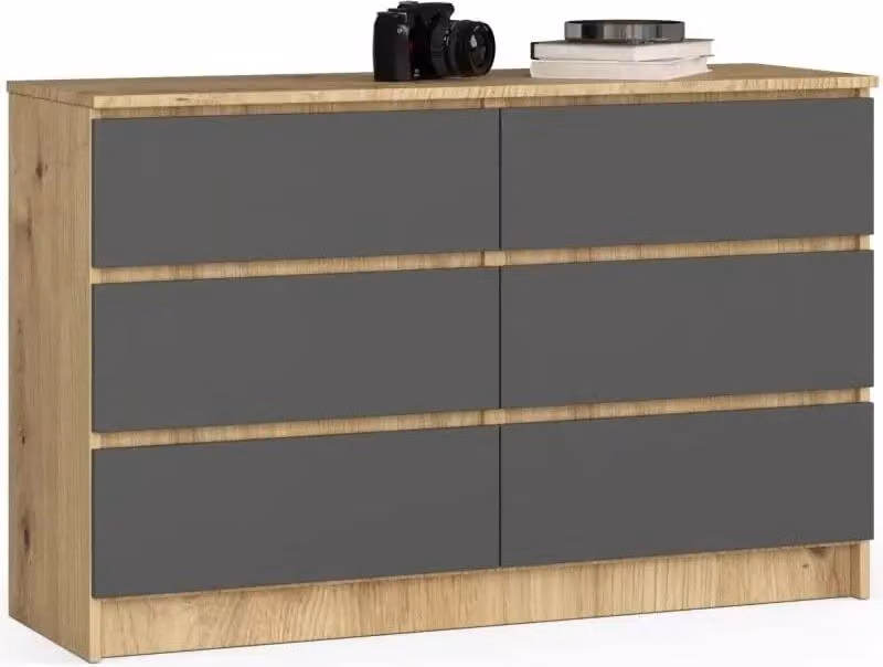 Comodino, color marrone chiaro, 120 x 77 x 40 cm