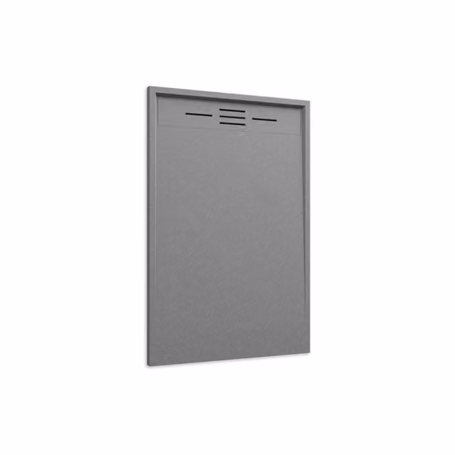 Piatto doccia rettangolare Parama in plastica effetto pietra colore grigio, antiscivolo, L: 100 cm, P: 70 cm