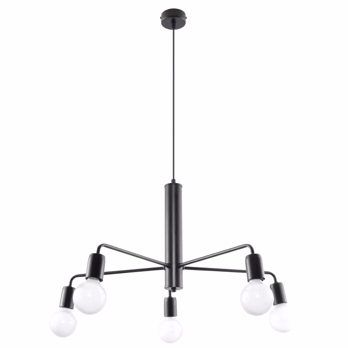 Lampada a sospensione ORALIA 5 E27 nera di LUMILO